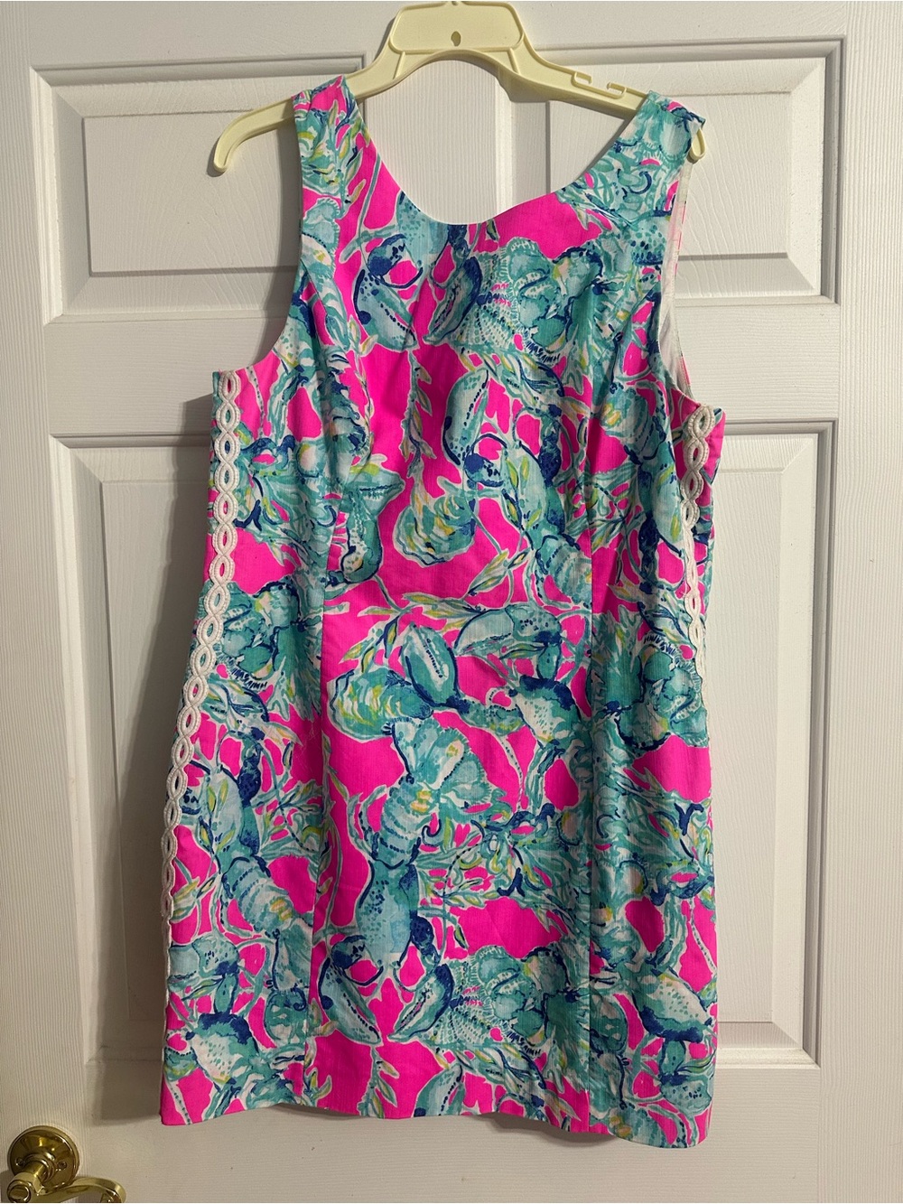Lilly Pulitzer Pink Turquoise Floral Shift Dress